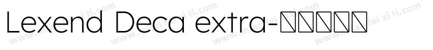 Lexend Deca extra字体转换